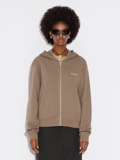 W Regular Light Zip Hoodie - Taupe