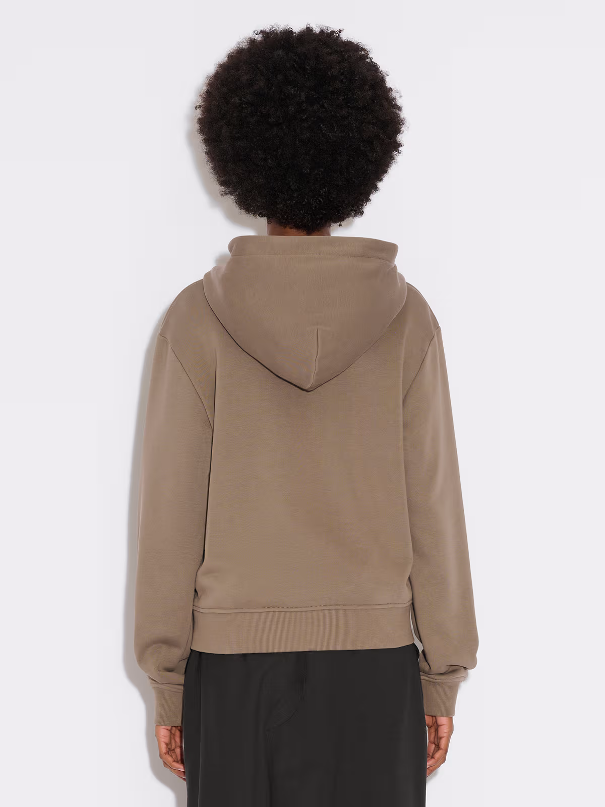 W Regular Light Zip Hoodie - Taupe
