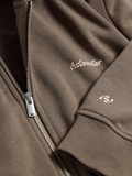 W Regular Light Zip Hoodie - Taupe
