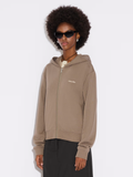 W Regular Light Zip Hoodie - Taupe