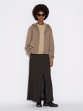 W Regular Light Zip Hoodie - Taupe