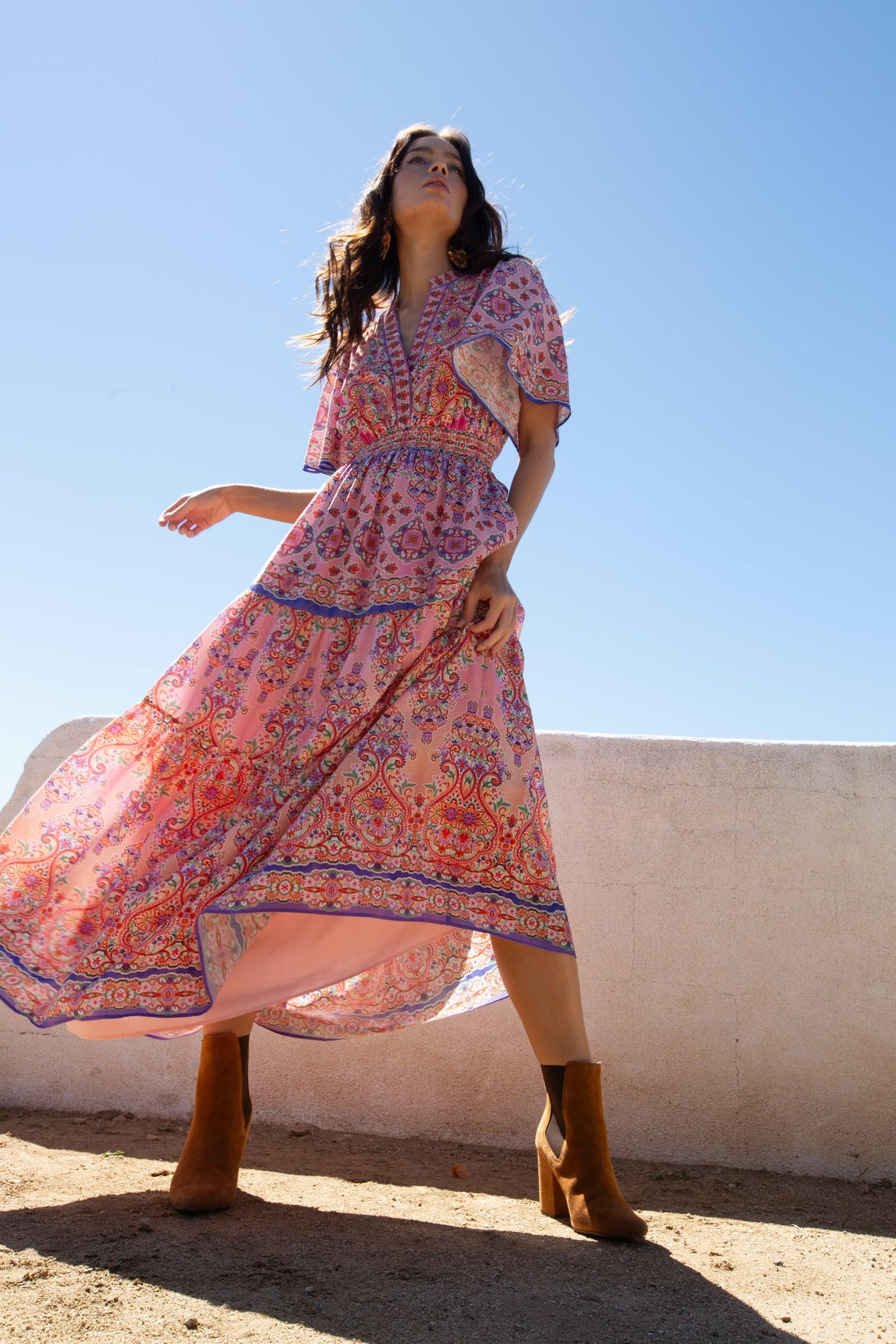Alexis Long Dress - Pink