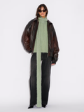 Tine Fluffy Cardigan - Grön