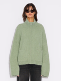Tine Fluffy Cardigan - Grön