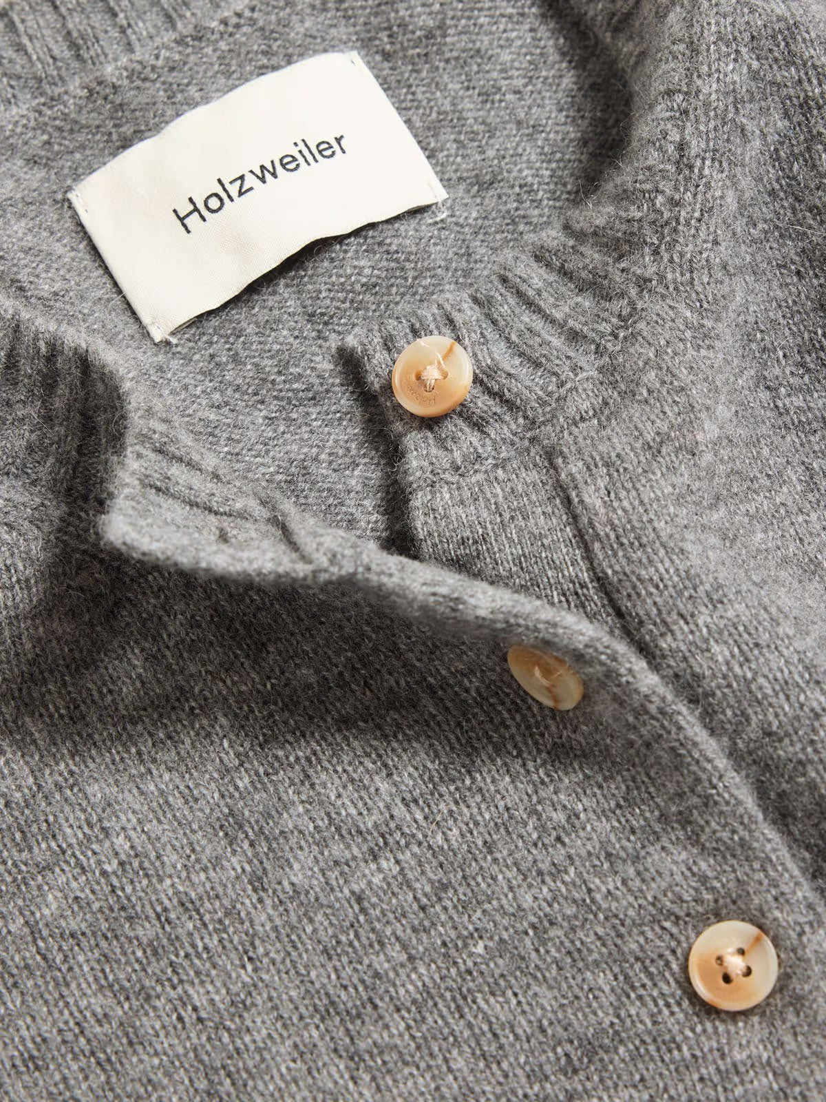 W. Cashmere Cardigan - Mörkgrå