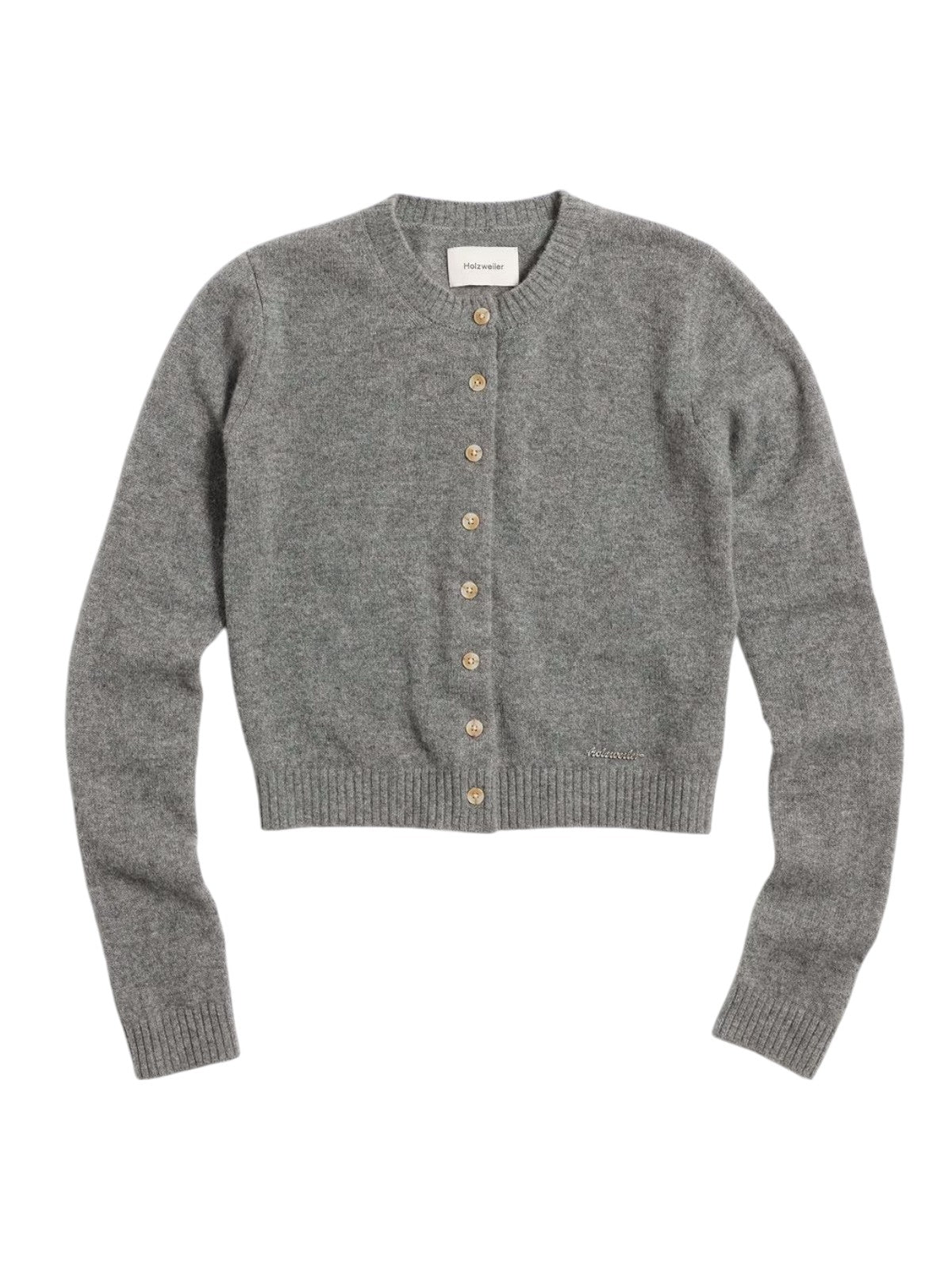 W. Cashmere Cardigan - Mörkgrå