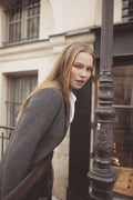 Alessandra Coat - Grey Herringbone