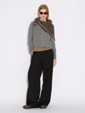 Fine Wool Halsduk Monogram - Brown Mix