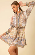 Samara Dress Short Linen - Ivory