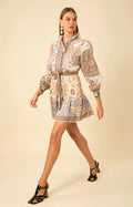 Samara Dress Short Linen - Ivory