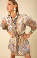 Samara Dress Short Linen - Ivory