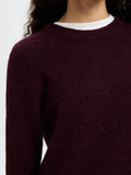 Lulu Ls Knit Frill Cuff O-Neck Noos - Fig