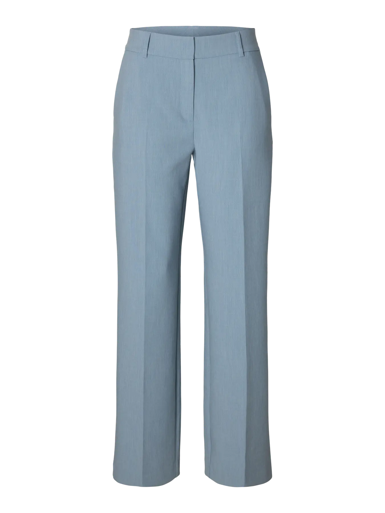 Rita Mw Wide Pant Mel - Dusty Blue Melange
