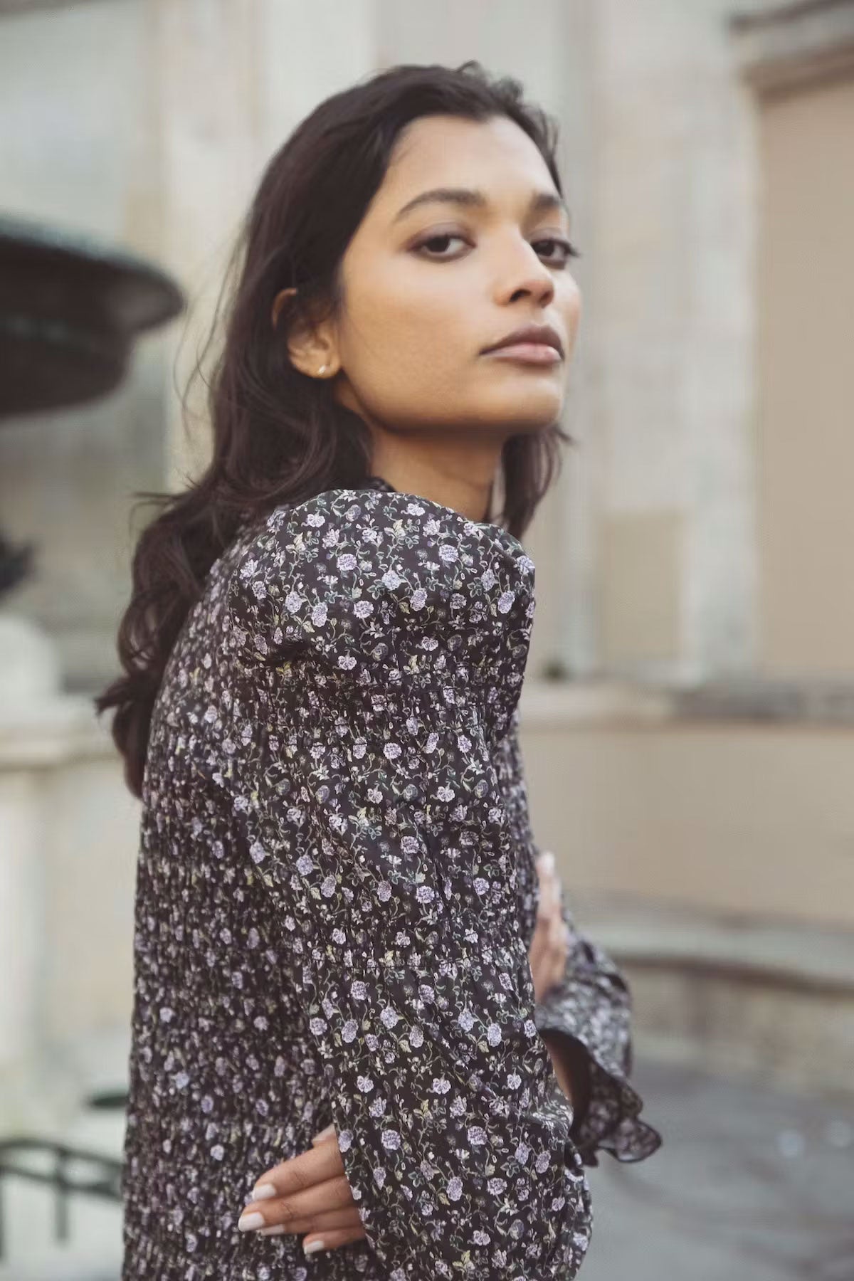 Frankie Blouse - Lilac Hazel Print