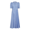 Terancc Stripe Pleat Dress - Pale Blue