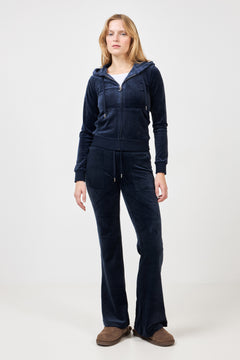 Robertson Classic Velour Zip Hoodie - Night Sky