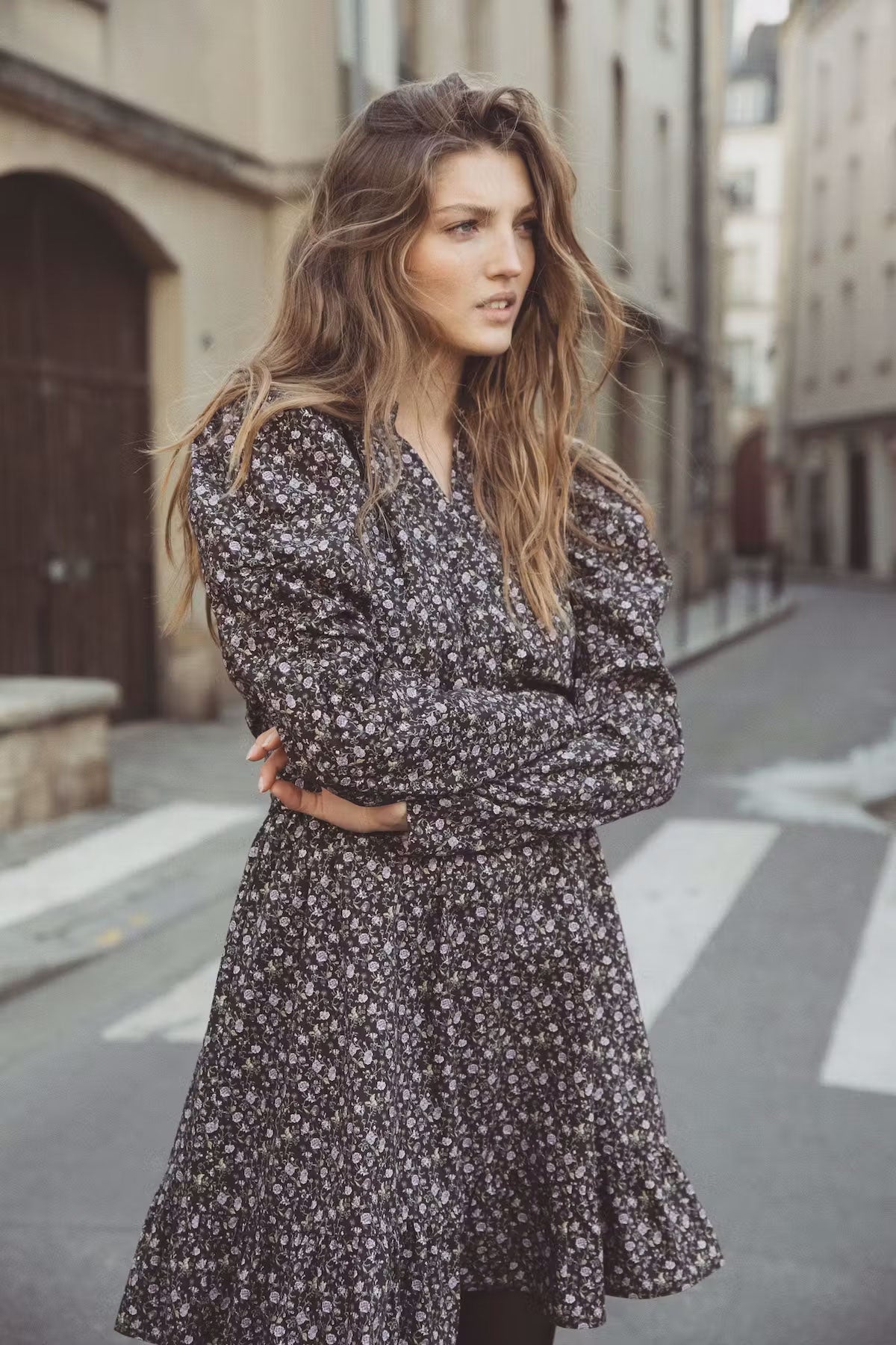Anouk Dress - Lilac Hazel Print