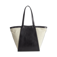 Blaise Shopper Canvas Mix - Black / Offwhite