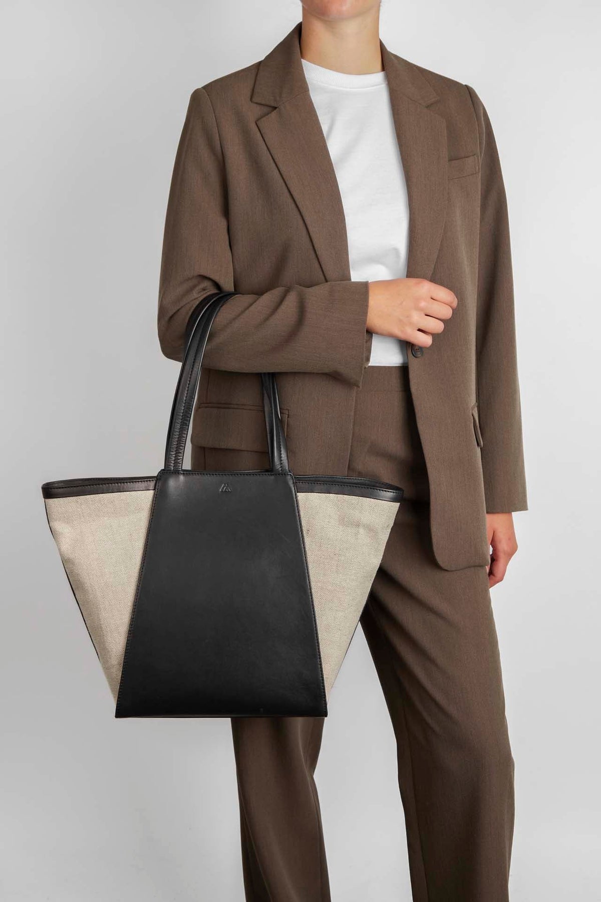 Blaise Shopper Canvas Mix - Black / Offwhite