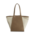 Blaise Shopper Canvas Mix - Caramel / Offwhite