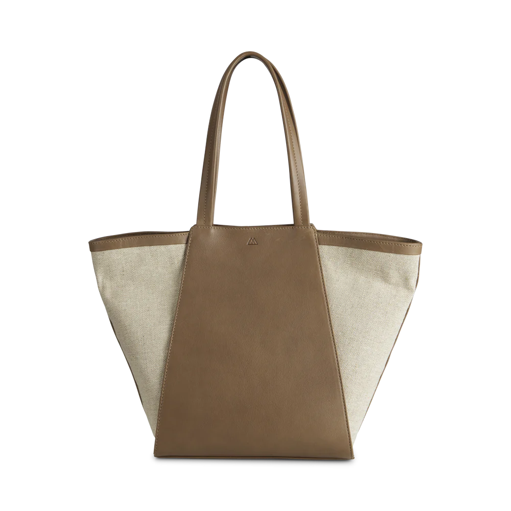Blaise Shopper Canvas Mix - Caramel / Offwhite