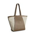 Blaise Shopper Canvas Mix - Caramel / Offwhite
