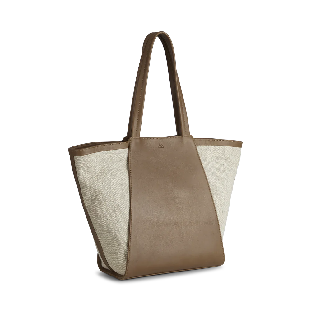 Blaise Shopper Canvas Mix - Caramel / Offwhite