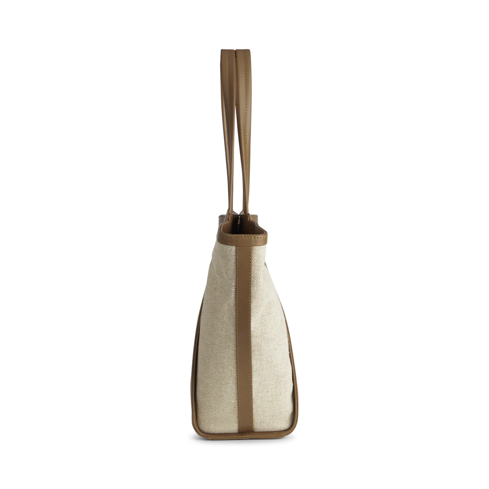 Blaise Shopper Canvas Mix - Caramel / Offwhite