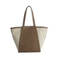 Blaise Shopper Canvas Mix - Caramel / Offwhite