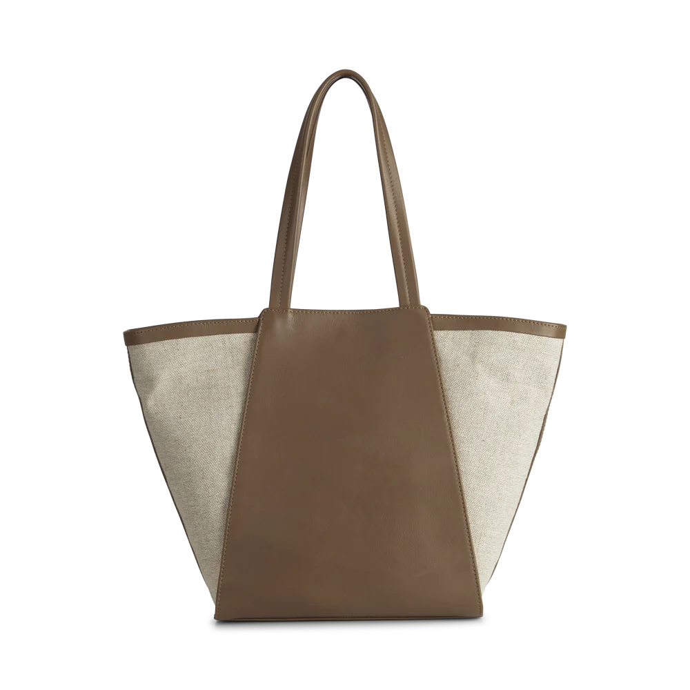 Blaise Shopper Canvas Mix - Caramel / Offwhite