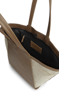 Blaise Shopper Canvas Mix - Caramel / Offwhite