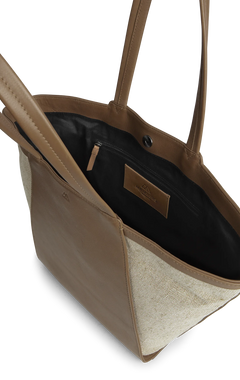 Blaise Shopper Canvas Mix - Caramel / Offwhite