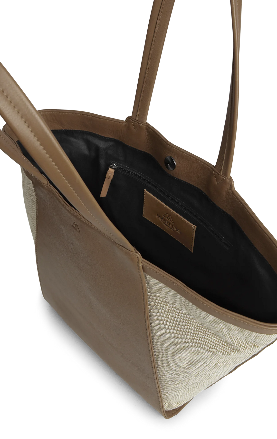 Blaise Shopper Canvas Mix - Caramel / Offwhite