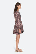 Donna Print Long Sleeve Dress - Multi