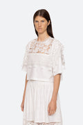 Joah Embroidery T-Shirt - Vit