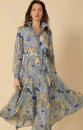 Clementine Long Dress - Blå