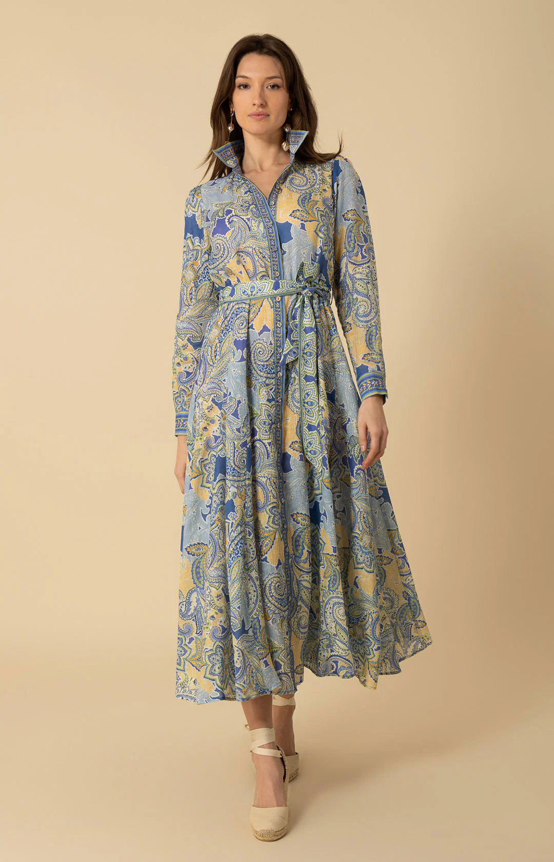 Clementine Long Dress - Blå