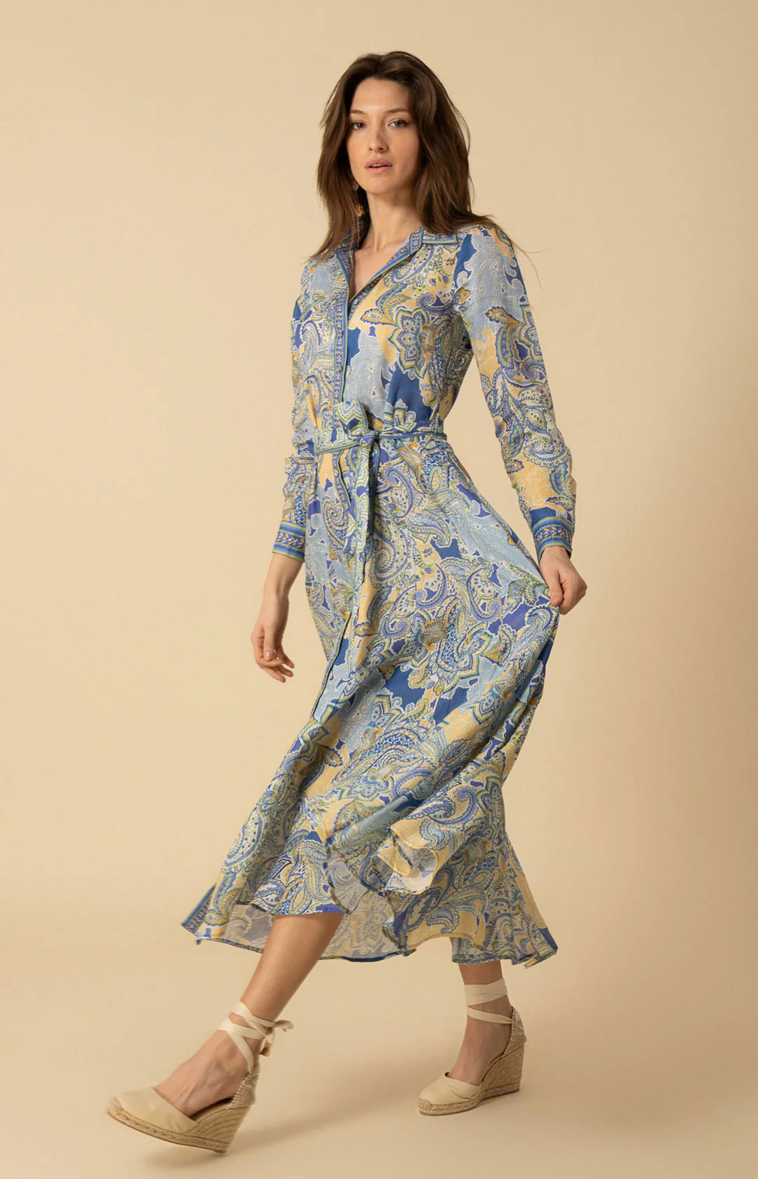 Clementine Long Dress - Blå