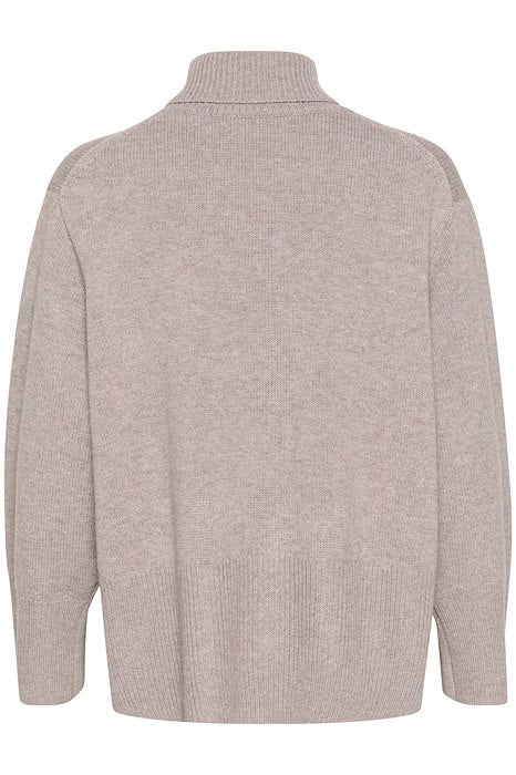 KaxyIW Turtleneck Pullover - Sandy Grey Melange