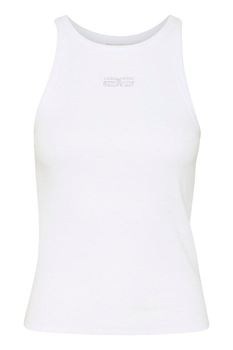 GZdrew Rhinestone Logo Linne - Bright White