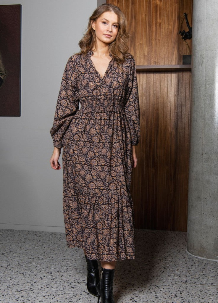 Vanessa Dress - Block Print