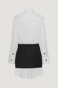 Layered Suiting Dress - Black