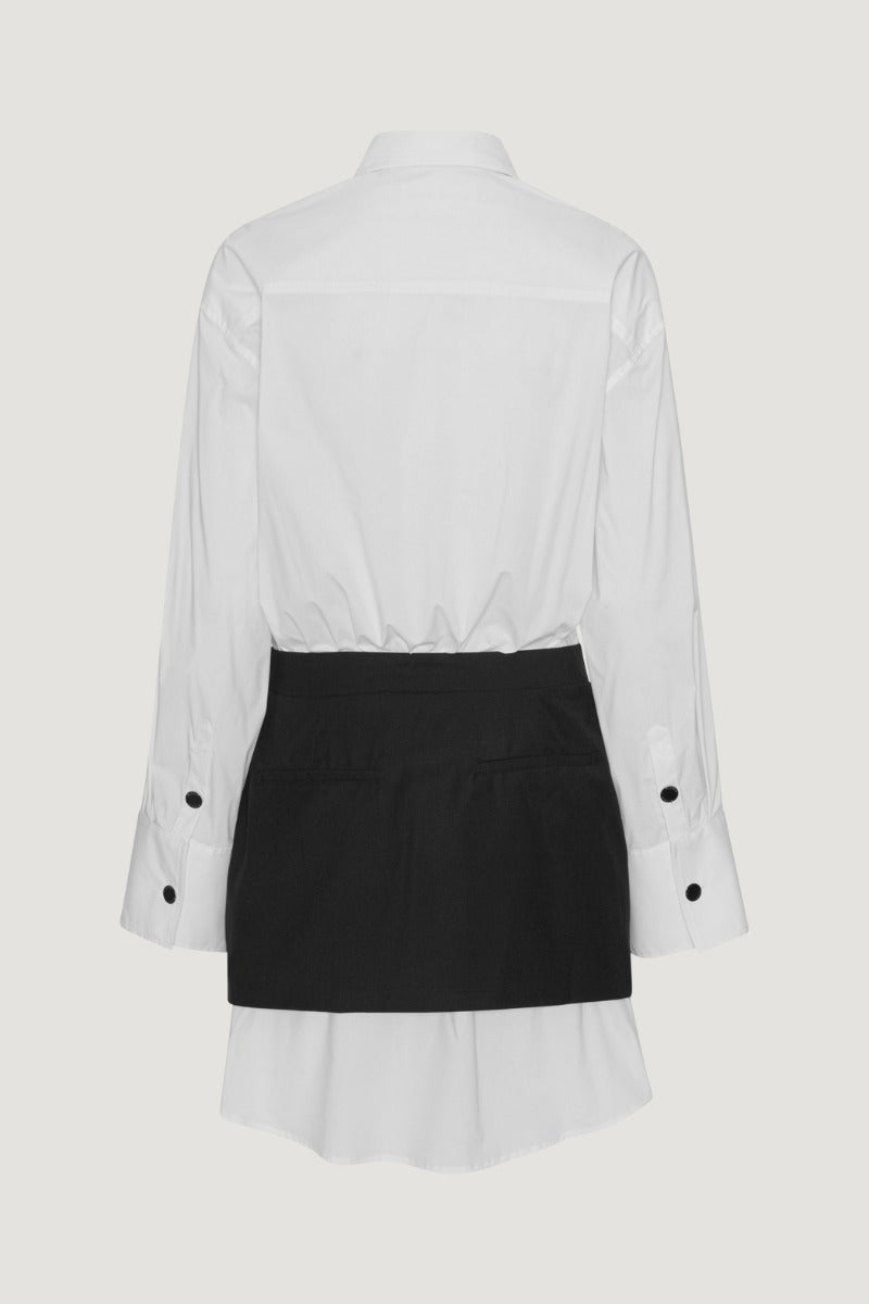 Layered Suiting Dress - Black