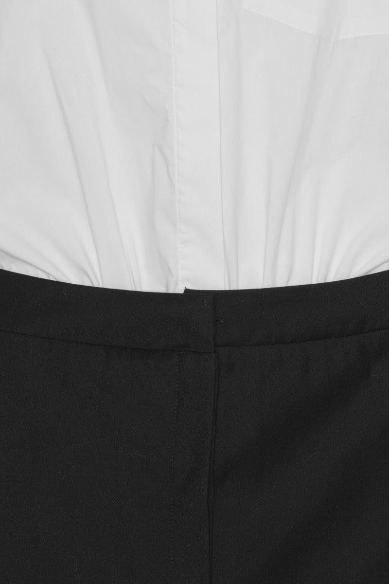 Layered Suiting Dress - Black
