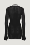 Knit Slim Cardigan - Black Comb.