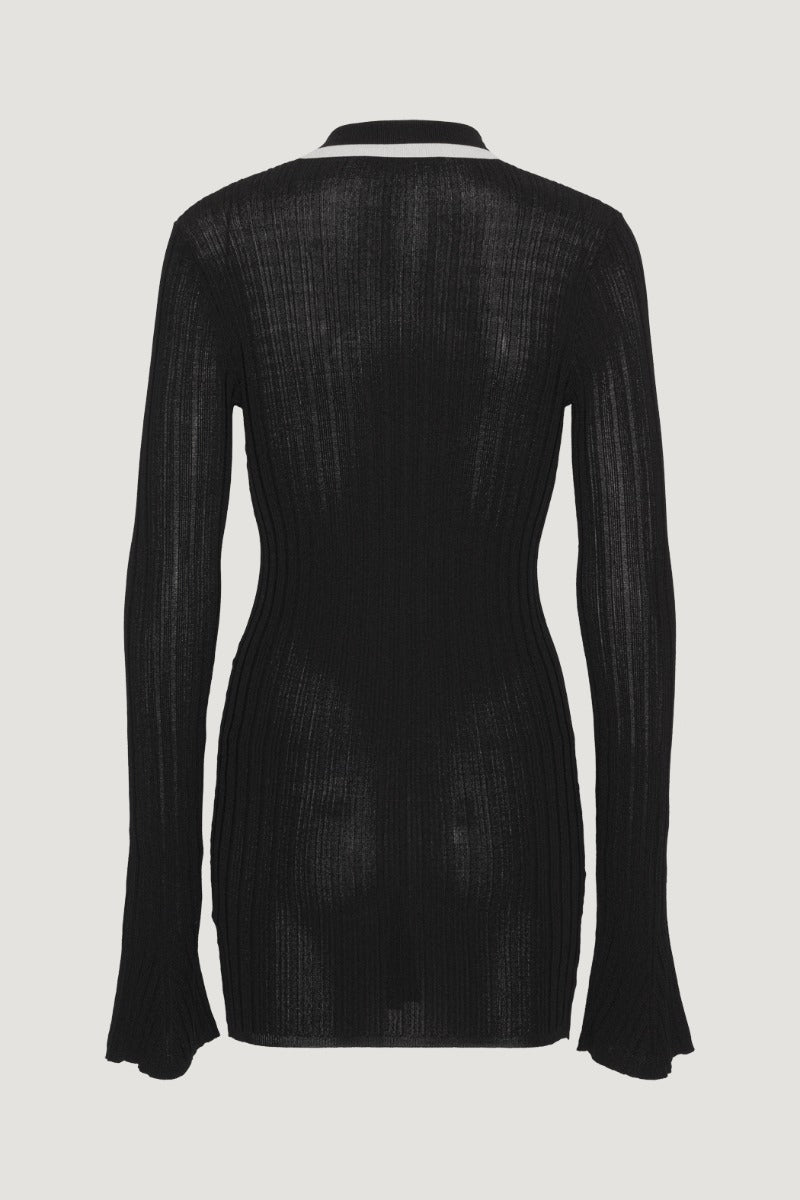 Knit Slim Cardigan - Black Comb.