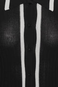 Knit Slim Cardigan - Black Comb.