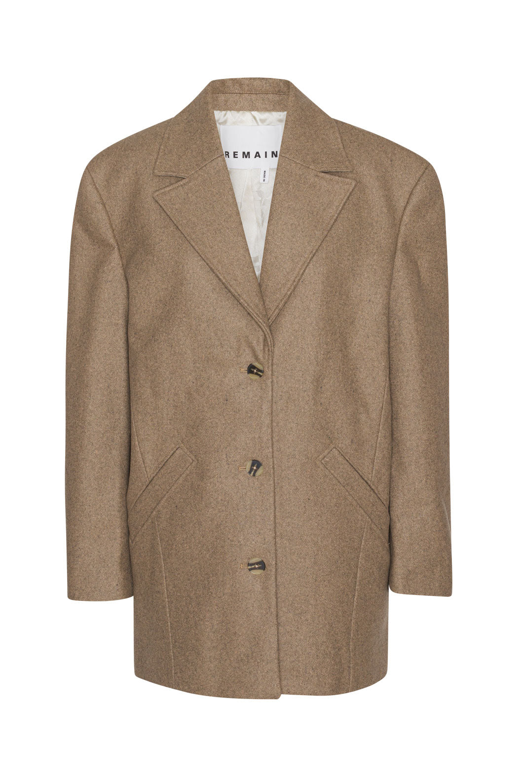 Wool Boxy Jacket - Otter