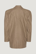 Wool Boxy Jacket - Otter