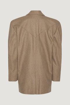 Wool Boxy Jacket - Otter